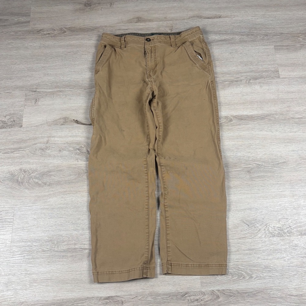G.H. Bass & Co. Canvas Work Pants Mens 32x30 Brown Straight Leg Utility Outdoor